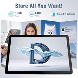 SnelShoppen - Android 14 Tablet 10.1 inch, 10GB RAM, 64GB ROM, Octa-Core Processor, Touch Screen IPS HD, WiFi 5G/2.4G, Dual Camera, 6000mAh Batterij — thumbnail 3