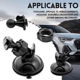 SnelShoppen - Car Suction Cup voor Dashcam Houder, VCR op Voorruit en Dashboard Bevestiging met 6 Soorten Hengen, Sterke Hechting en Gemakkelijke Inst — thumbnail 3