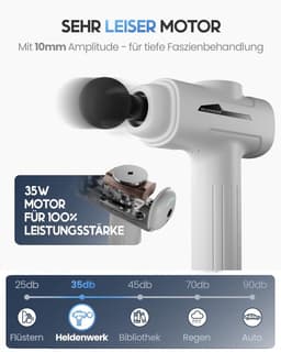SnelShoppen - Massage Gun met 6 Massagekoppen en 3200 U/min | Spier Massager met USB-C Aansluiting | Ultra-Stille Massagegun voor Spierontspanning (Wi — thumbnail 4
