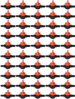 50 stuks druppelirrigatieventiel, 4/7 mm kleine schakelaarklep buitendiameter 6 mm slang miniventiel tuin micro-irrigatieklep verbinding sproeisysteem — thumbnail 2