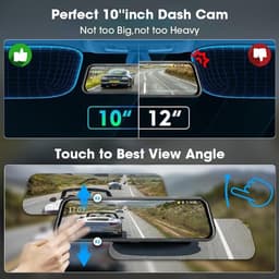 Solidchoice - Dashcam met 10 Inch Touchscreen en Achteruitrijcamera — thumbnail 3