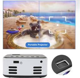 Mini projector HD 1080P - Draagbaar voor buitengebruik - Ondersteunt draadloze schermprojectie - ShopVlot — thumbnail 2