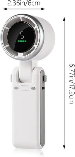 Draagbare ventilator, mini oplaadbare ventilator, kleine stille turboventilator met instelbare snelheid, koelventilator voor kamperen, sporten en reizen (B) — thumbnail 3