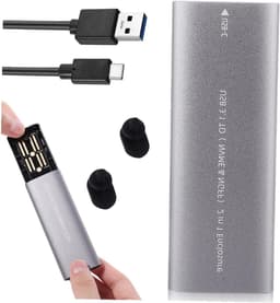 Externe Harde Schijf - Draagbare Opslag - Snelle Data Transfer - Type-C Connectiviteit - 11.5 cm - Zwart — thumbnail 1