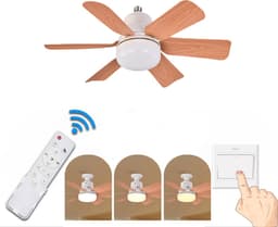 KZQ Plafondventilator - Zwart Mat - Incl 20W Lamp - Licht Apart Schakelbaar - Afstandsbediening - Dimbaar - Traploos Instelbare Lichtkleur - Nachtlampje - Geheugenfunctie - 3 Snelheden - Timer — thumbnail 1
