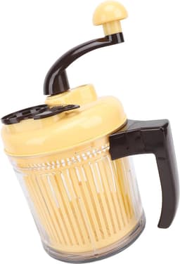 Keukenmachine met mand - Handmatige vleesmolen - Groenten hakken - Stille drie versnellingen - 2500 ml capaciteit - Zilver — thumbnail 5