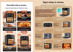Airfryer met 3 Kookplaten - Mini Oven Heteluchtfriteuse - Gezond Koken - Intelligente Spraakbesturing - 25 Liter - Zwart — thumbnail 3