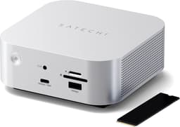 Satechi Thunderbolt 5 cubedock SSD docking station – 4 x Thunderbolt 5 (1 host) – 2 x USB-C 3.2 – 1 x USB-A 3.2 – Ethernet – 3.5 mm audiojack – SD/MicroSD kaartlezer – Inclusief DC adapter - Grijs — thumbnail 4
