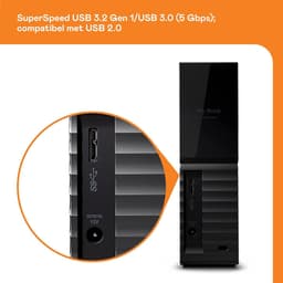 Externe Harde Schijf - Opslagstation - Bestanden Opslaan - Hardware Encryptie - 8 TB - Zwart — thumbnail 2