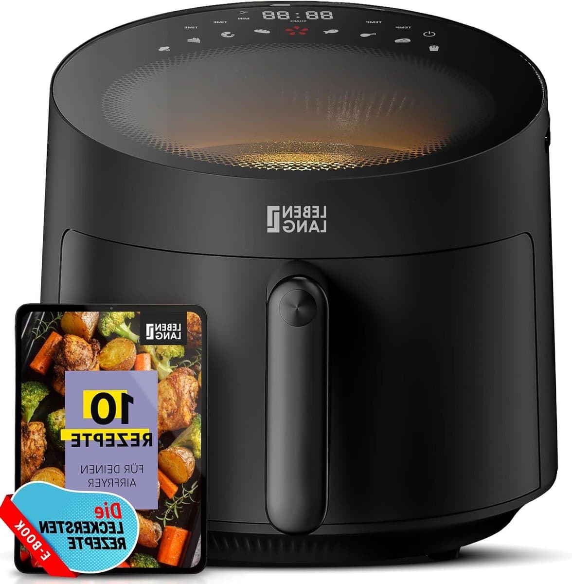 Hete Lucht Frituur - Airfryer Frituur - Gezond Koken - 8 Programma's - 5 Liter - Zwart — afbeelding 1