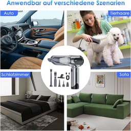 Thijox - Handstofzuiger Accu 15000 Pa Draadloos 4-in-1 Mini Stofzuiger Oplaadbaar Licht en Draagbaar voor Auto Kantoor Huis Keuken — thumbnail 3