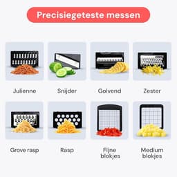 Elektrische groentesnijder - Wit - PRO 8-in-1 - Multifunctionele groentehakselaar en mandoline - Voor snelle en makkelijke meal prep — thumbnail 3