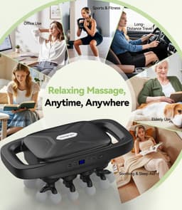 Professioneel Massagepistool - Zwart - 20 Massagekoppen - 30 Intensiteitsniveaus - Voor Spierherstel — thumbnail 5