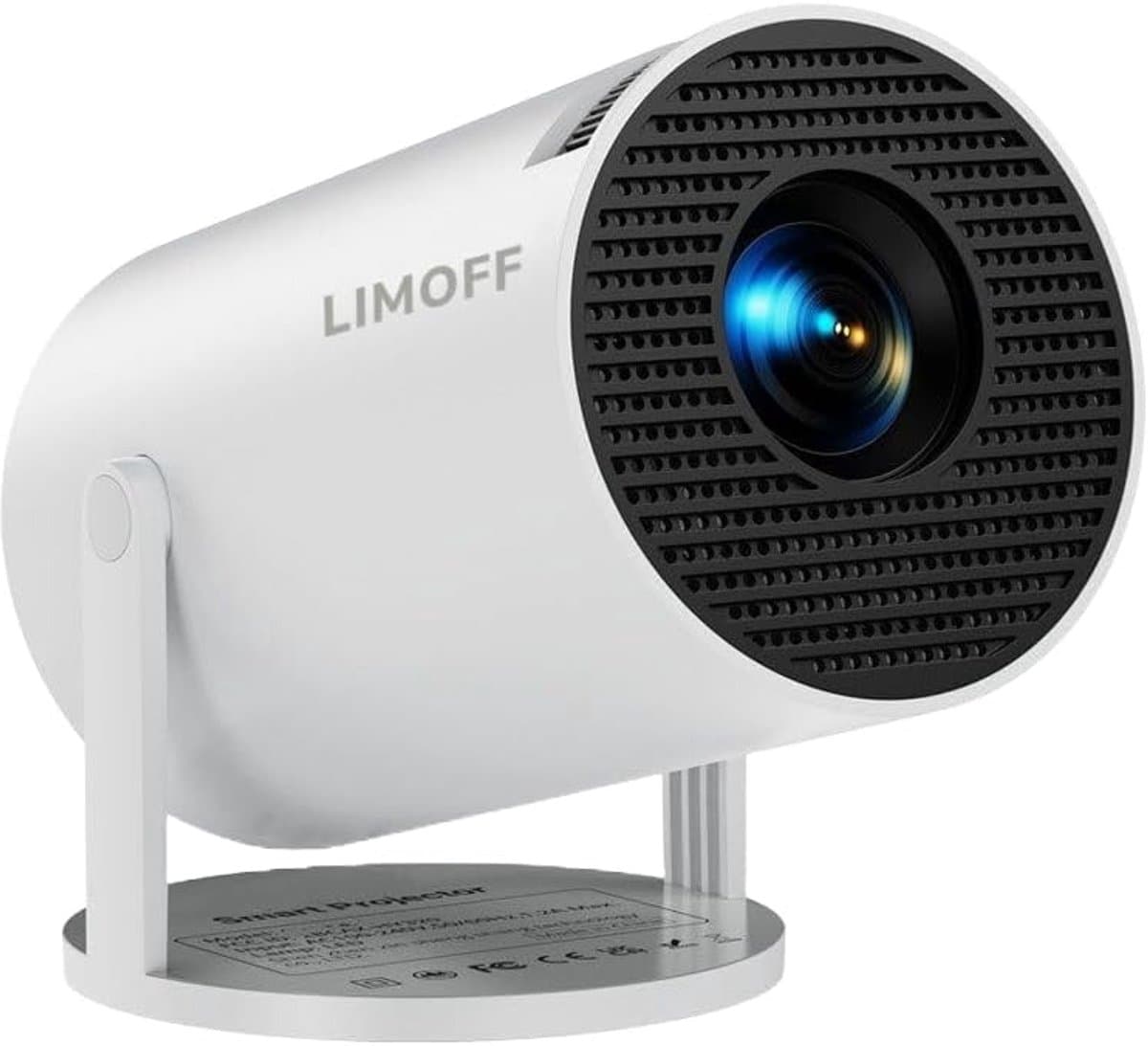 SnelShoppen - Portable Mini Projector Android 11, 4K & 1080p Full HD, WiFi 6, Bluetooth 5.2, Car Keystone, 180° Rotatie, 160 ANSI Lumens, Tot 200" Bee — afbeelding 1