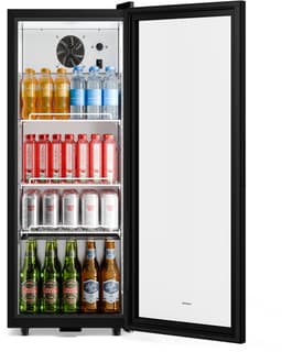 Klarstein GrandCooler professionele drankenkoelkast 137 l – Drankenkoeling, ledverlichting (wit/blauw), regelbare temperatuur van 0 tot 10 °C, 3 schappen — thumbnail 1