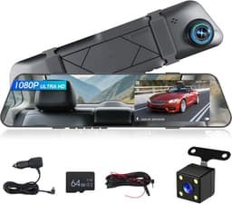 SnelShoppen - 1080p Dashcam met 4,5 inch Display, Voor- en Achtercamera, Loopopname, Nachtzicht en Achteruitrijlijnen, Ideaal voor Auto's, Veiligheid — thumbnail 1