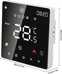 Intelligente Thermostaat - Programmeerbare Verwarming - Comfort Verhogend - Kleuren Touchscreen - AC 90-240V - Wit — thumbnail 5
