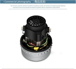 Stofzuigermotor - Zuigmachine Motor - Stofzuigen - 1500W Vermogen - 143MM Diameter - Zwart — thumbnail 4