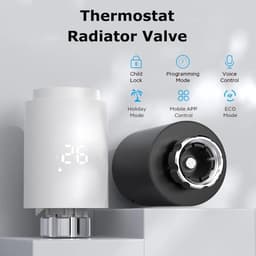 Slimme Radiator Thermostaat - Verwarming Knop - Energie Besparen - Weekschema Instelbaar - M30 x 1.5mm - Zwart — thumbnail 3