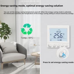 Slimme Thermostaat - Verwarming Thermostaat - Energie Besparen - Spraakbesturing Integratie - 8.6x8.6cm - Wit — thumbnail 3