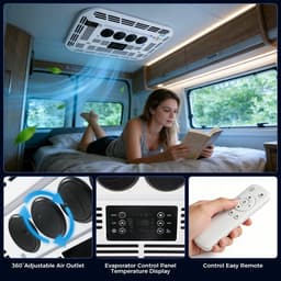 NordHaus 12V/24V Dakairco - Airco Camper - RV Airconditioner - Snelle Koeling in 3 Minuten - 1800W DC Inverter — thumbnail 5