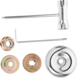 Grasmaaier Schijven Set - Onkruidverwijderaar Accessoires - Gazon Onderhoud - Duurzaam IJzer Koper - 4 Stuks - Grijs — thumbnail 5