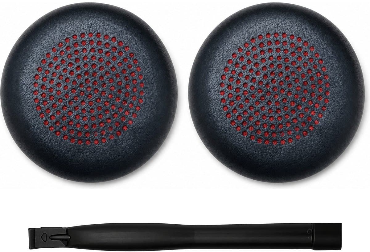 Set Oorkussens voor Plantronics Headset - Voyager Focus UC B825 Oorkussen - Kunstleer met Traagschuim - Zwart — afbeelding 1