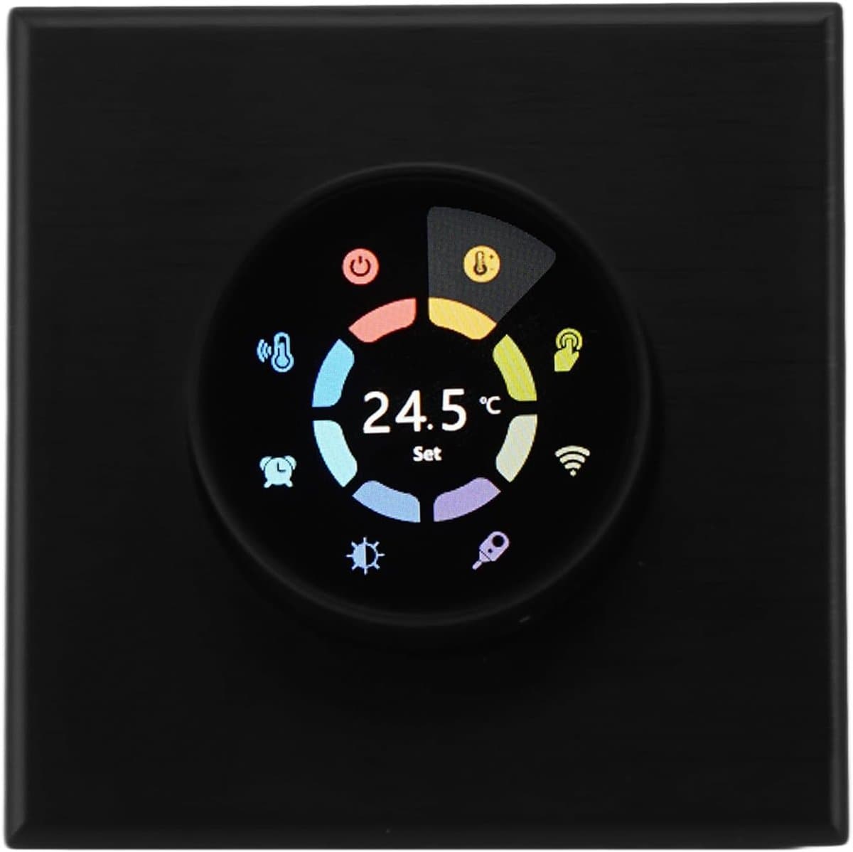 Slimme Thermostaat - WiFi Regelaar - Vloerverwarming Instellen - App Afstandsbediening - 86x86mm - Zwart — afbeelding 1