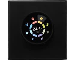 Slimme Thermostaat - WiFi Regelaar - Vloerverwarming Instellen - App Afstandsbediening - 86x86mm - Zwart