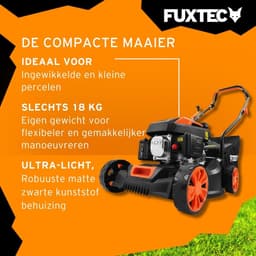 Benzine Grasmaaier - Duwmaaier Gazonmaaier - Gazon Onderhoud - Lichtgewicht Ontwerp - 40cm Maaibreedte - Mat Zwart — thumbnail 4