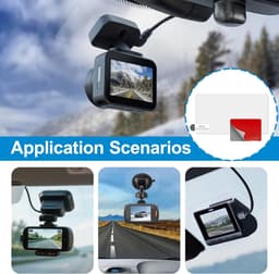 SnelShoppen - Extra Sterke Dashcam Kleefpads voor Voorruit en Dashboard - Antistatische Folies voor Dashcams - Transparante Montage Film - 5 Stuks — thumbnail 4