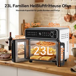 XXL Airfryer - Dubbele Kamer Oven - Veelzijdig Koken - Variabele Flex-Zone - 23 Liters - Gemengde kleuren — thumbnail 5