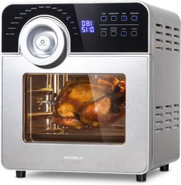 Heteluchtoven - Airfryer Oven - Maaltijden Bereiden - Duo Heating Technologie - 14 Liter - Zilver — thumbnail 1