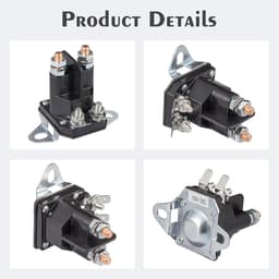 Startrelais Magnet Schakelaar - Startrelais Solenoïde - Grasmaaier Onderhoud - Koperen Spoel - 12 Volt - Zwart — thumbnail 2