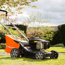 Benzine Grasmaaier - Duwmaaier Zelfrijdend - Gazon Onderhouden - Briggs & Stratton Motor - 41 cm Maaibreedte - Grijs — thumbnail 2