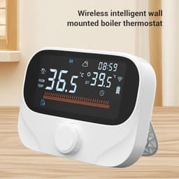 Slimme Ketelthermostaat - Programmeerbare Thermostaat - Energie Besparen - WiFi en RF Bediening - 118x86x24mm - Wit — thumbnail 3