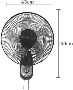 Wandventilator - Muurventilator - Ruimte Koelen - App Bedienbaar - 43x50cm - Zwart — thumbnail 5
