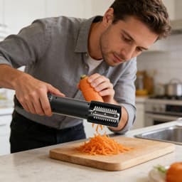 Elektrische Rasp - Keukengereedschap Groente - Snel Salades Maken - Draagbaar Anti-spat - 24.5 cm Lengte - Zwart — thumbnail 3