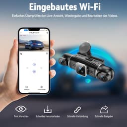360° dashcam auto voor achter 4 kanalen dashcam auto camera FHD 4K + - ShopVlot — thumbnail 4