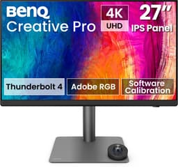BenQ Creative Pro PD2732U 27 inch 4K monitor - 90W Thunderbolt 4 - 99% P3 - 99% Adobe RGB - Daisychain - KVM - Hotkey Puck G3 - Ergonomisch - M-book mode - Kleuruniformiteit voor ontwerpers, fotografen en creatieve professionals — thumbnail 1
