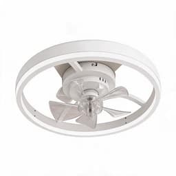Plafondventilator met LED-Licht – Witte 20 inch Plafondventilator met Afstandsbediening – 6 Snelheden + Dimbare Drie-kleurentemperatuur LED (36W) – Stille DC Motor – Zomer/Winter Omschakeling – Voor Slaapkamer, Woonkamer & Studie — thumbnail 1