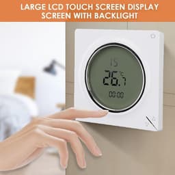 Slimme Elektrische Thermostaat - Digitale Kamerthermostaat - Energie Besparen - LCD Scherm met Geheugen - 16A Laadvermogen - Wit — thumbnail 4