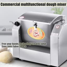 Elektrische Deegmixer - Keukenmachine Kneedmachine - Professioneel Bakken - Kantelbare Kom - 3 kg Capaciteit - Zilver — thumbnail 3