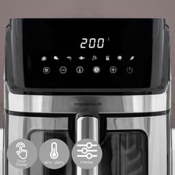Heteluchtfriteuse - Airfryer - Gezond Koken - Transparant Venster - 6.5 Liter - Zwart RVS — thumbnail 2
