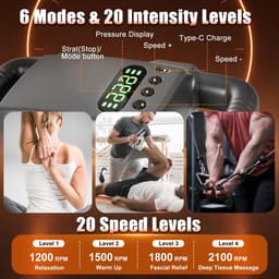 SolidKeus - Draadloos Massagepistool met 28 Koppen en 20 Snelheden — thumbnail 2