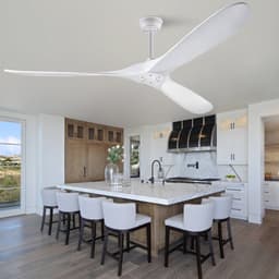 70 inch Plafondventilator Wit - Met afstandsbediening - 6 snelheden omkeerbaar - Snelheidsgeheugen - 3 massief houten bladen - Modern ontwerp — thumbnail 4