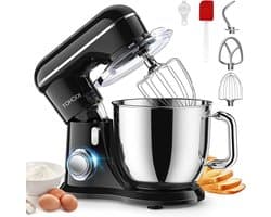 Keukenmachine - Deegmixer - Bakken en mengen - Kantelbare kop - 45L Kom - Zwart