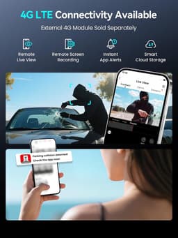 Dashcam 4K Dubbel - Auto Camera Voor Achter - Veiligheid Onderweg - Dual STARVIS 2 Sensoren - 3 inch Display — thumbnail 4