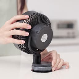Wandventilator - Keukenventilator - Snelle Koeling - Zuignap Bevestiging - 165 mm - Grijs — thumbnail 4