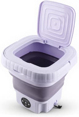 Draagbare Wasmachine - Mini Emmer - Kleding Wassen - Automatische Reiniging - 11 Liter Capaciteit - Wit — thumbnail 1